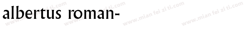 albertus roman字体转换
